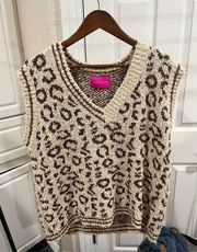 Time After Time Oversized Cheetah Vest Size XL