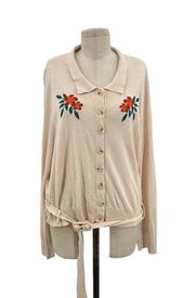 ModCloth x Collectif Blooms of Paradise Cardigan Floral Belted Size US 16