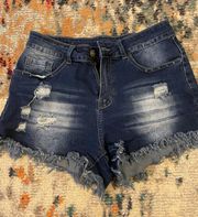 Distressed Jean Shorts