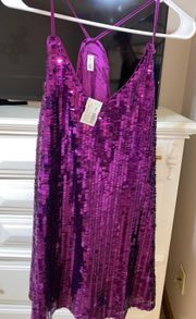 Purple Sequin Dress