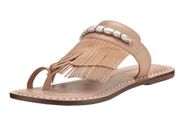 Bernardo Icons Mona Flat Fringe Sandal in Sand Suede Leather NWOT Sz 11