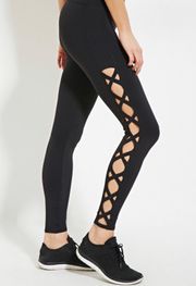 EUC  crisscross leggings in black