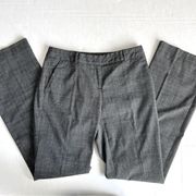 modern fit trousers in charcoal gray plaid size 4
