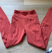 Lululemon Red Full-Length Leggings