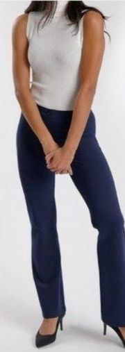 Betabrand Navy Blue Dress Pant Yoga Pants Boot Cut Size Small Long