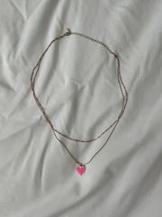 Pink Heart Necklace