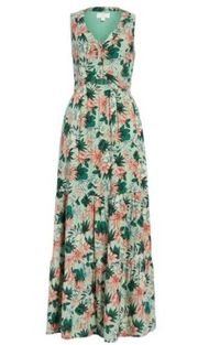 Lost + Wander Island Hopper Green Floral Print Maxi Dress Size M