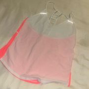 Lululemon  white and pink athletic work out tank top!