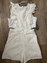 White Lace Romper 