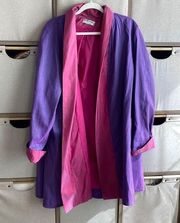 80s forecaster windbreaker long open jacket