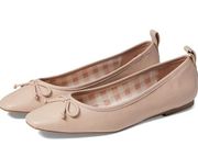 NEW Draper James Taylor Flats 8.5 Beige Faux Leather Slip On Bow Accent Chic