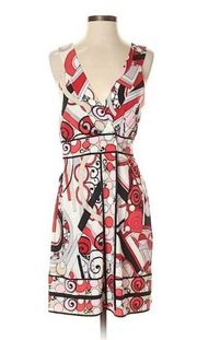 Ali Ro abstract print wrap dress