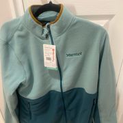 Marmot Women's Rocklin Full Zip Jacket Blue Agave/Dark Jungle  L NWT