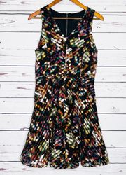 Mossimo Rainbow Multicolor Sleeveless Skater Dress Women’s Size Small