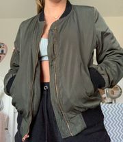 Olive Green Bomber Jacket