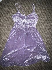 Velour Purple Dress