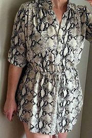 Snake/Python patterned print romper/dress by Karlie; Size Medium