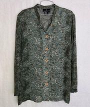 4/$25 Carole little size 12 sheer button blouse 78