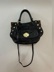 Emma Fox Black Leather Handbag