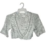 Decree Cropped Cardigan Sweater Gray