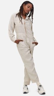 Linen Long Sleeve Jumpsuit