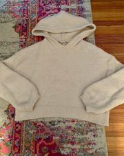 White Fuzzy Sweatshirt