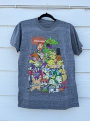 Gray  Characters Graphic Tee