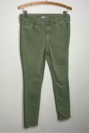Old Navy  rockstar super skinny jeans mid rise green size 6