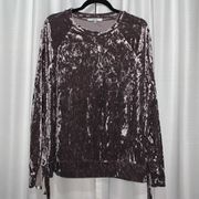 RO&DE grayish purple, crushed velvet top size large extraordinarily soft