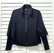 B Collection by  Black Sweatshirt Size XS 3/4 Zip