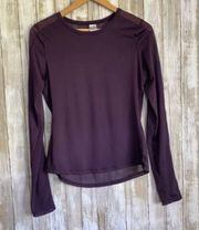 Victoria’s Sport Purple Mesh Back Long Sleeve With Thumb Holes