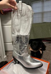Silver Cowgirl Boots 