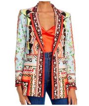 NEW Alice + Olivia Nate Euphoria Floral & Paisley Blazer