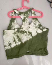 green and white tank top