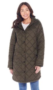 🌿 NEW  Women's Hooded Diamond-Quilted Duffle Lightweight Coat 🌿