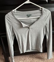 Gray Long Sleeve Shirt