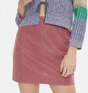 FREE PEOPLE Women's Modern Femme‎ Pink Mini Skirt Vegan Leather Sz 4