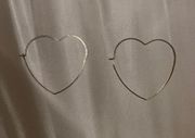 Gold Heart Hoop Earrings