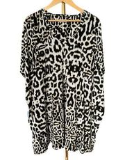 Leopard Animal Print Tunic Beach Cover Up Vacation MobWife, size 12