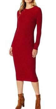 NEW AG Adriano Goldschmied Womens Quaid Raglan Dress Red Cashmere Size Small