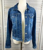 ARIZONA JEAN CO. Women's Cropped Stretch Jean Jacket Blue-Large