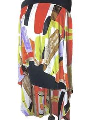 NWOT! NY & Company Abstract Hi-Lo Off-Shoulder Silky Blouse - Size Small