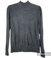 89th & Madison Grey Mock Neck Light Weight Sweater Size Small