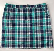 Christopher & Banks cotton and spandex plaid skort. Size 10.  Like new.