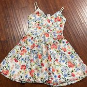 Blue Rain Floral Dress