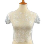 Seek The Label White Lace Crop Small