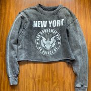 Brandy Melville  Acid Wash New York Crewneck