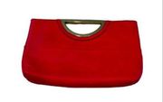 The Limited Handled Evening Bag Faux Leather Red Women's Gorgeous Vintage‎