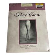 Worthington Vintage Sheer Caress Control Top Silky Sheer Pantyhose Bone Short