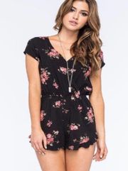 Black Floral Romper